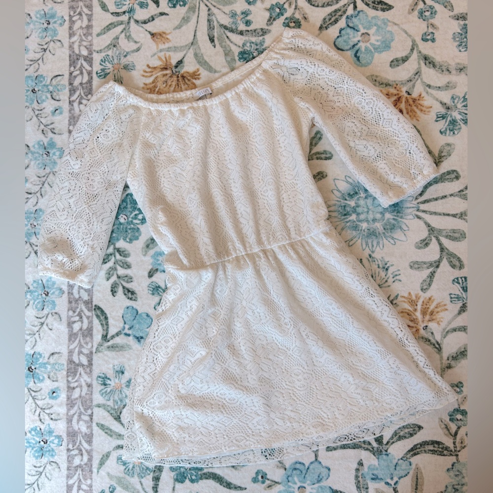 Vintage Delia’s White Lace Half Sleeve Mini Dress